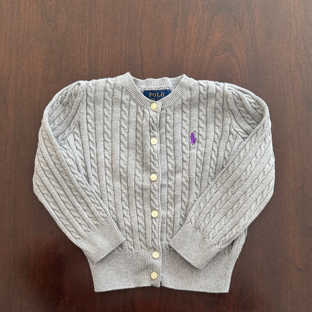 Polo Ralph Lauren Gray Cable Knit Sweater